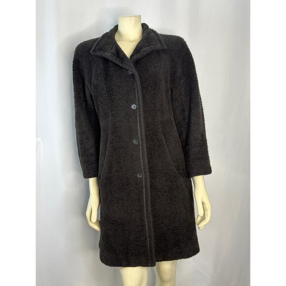 Vintage Studio by Searle Alpaca wool coat brown size medium - Picture 1 of 12